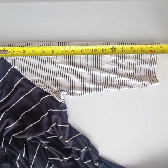 Alembika Black and White Striped Polka Dot Maxi Dress Cotton Viscose Size 8 - Picture 10 of 12